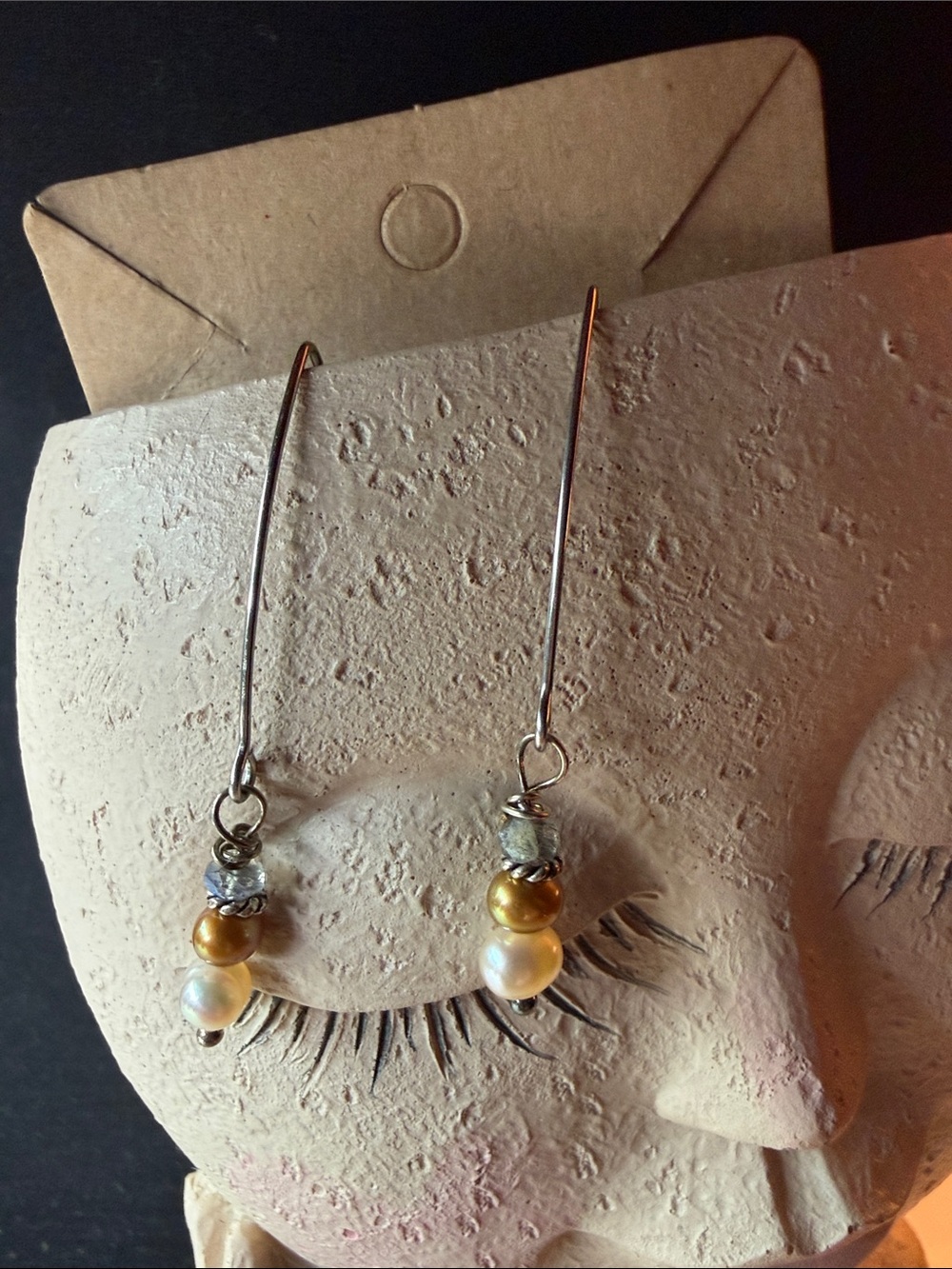 Delicate Gold and Pearl Drop Earrings - Women Jewelry